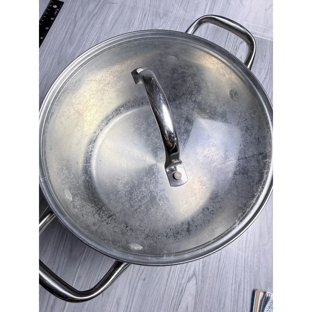 Wolfgang Puck Cafe Collection 8qt Stainless Steel Stockpot with Glass Lid